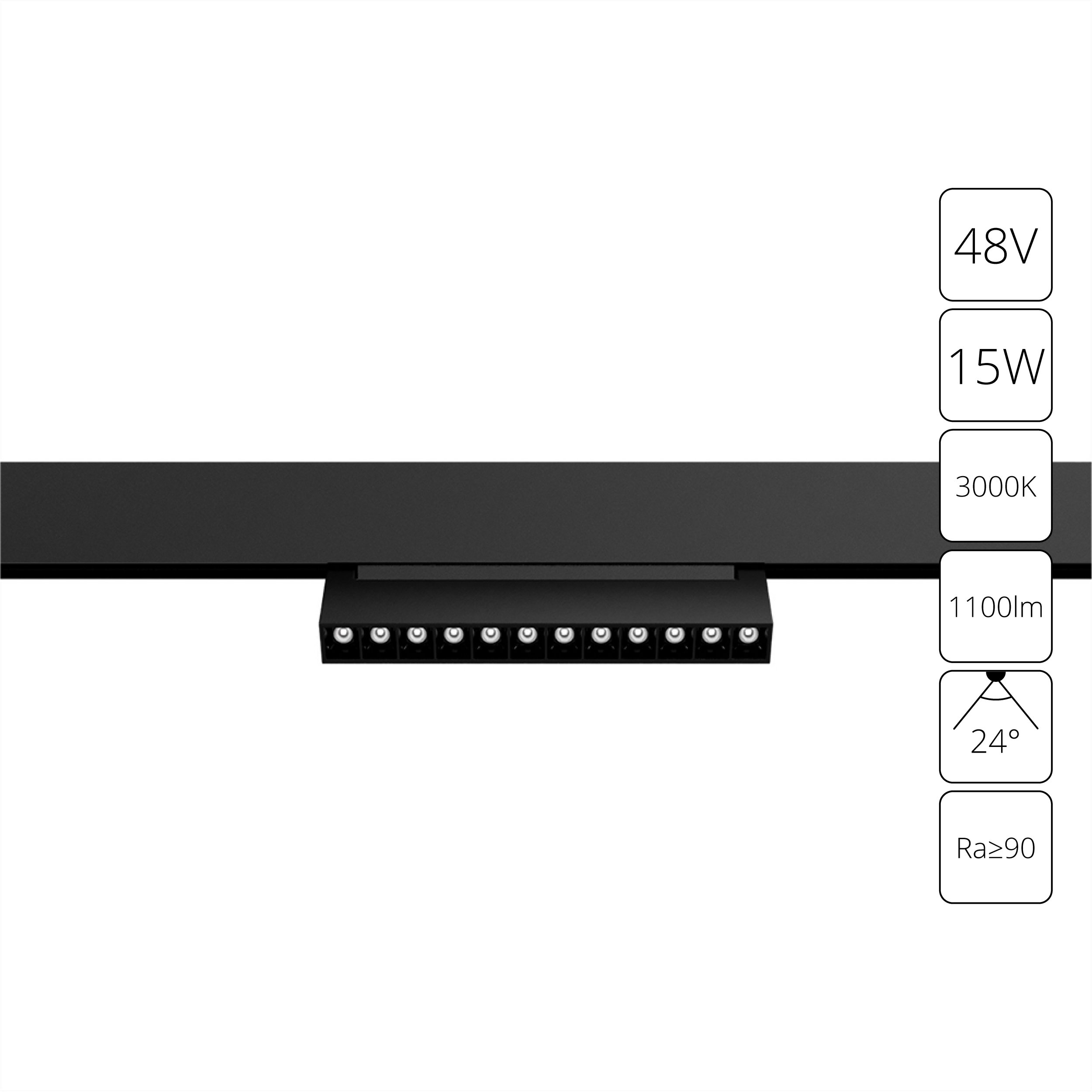 Магнитный трековый светильник Arte Lamp LINEA A4648PL-1BK
