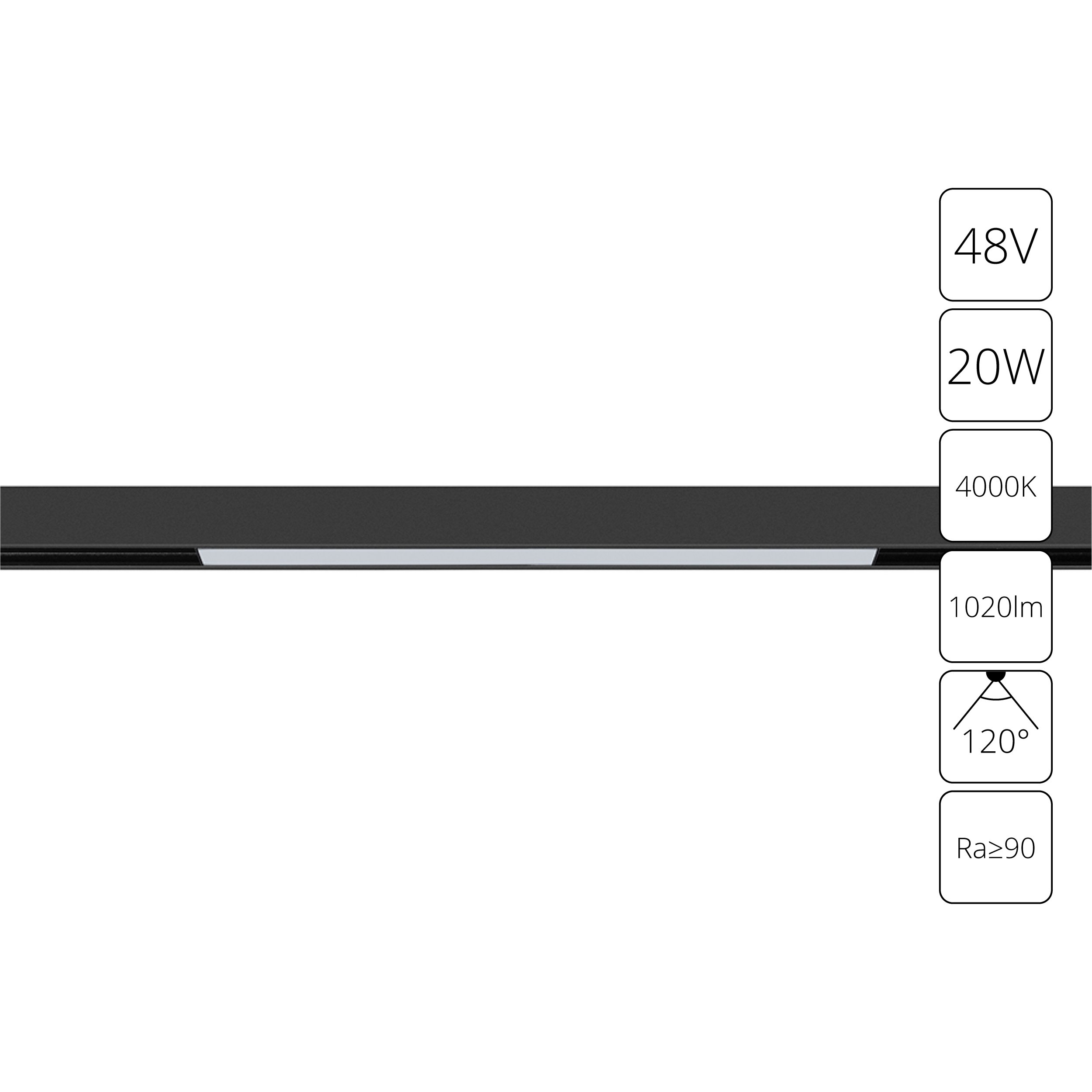 Магнитный трековый светильник Arte Lamp LINEA A4663PL-1BK