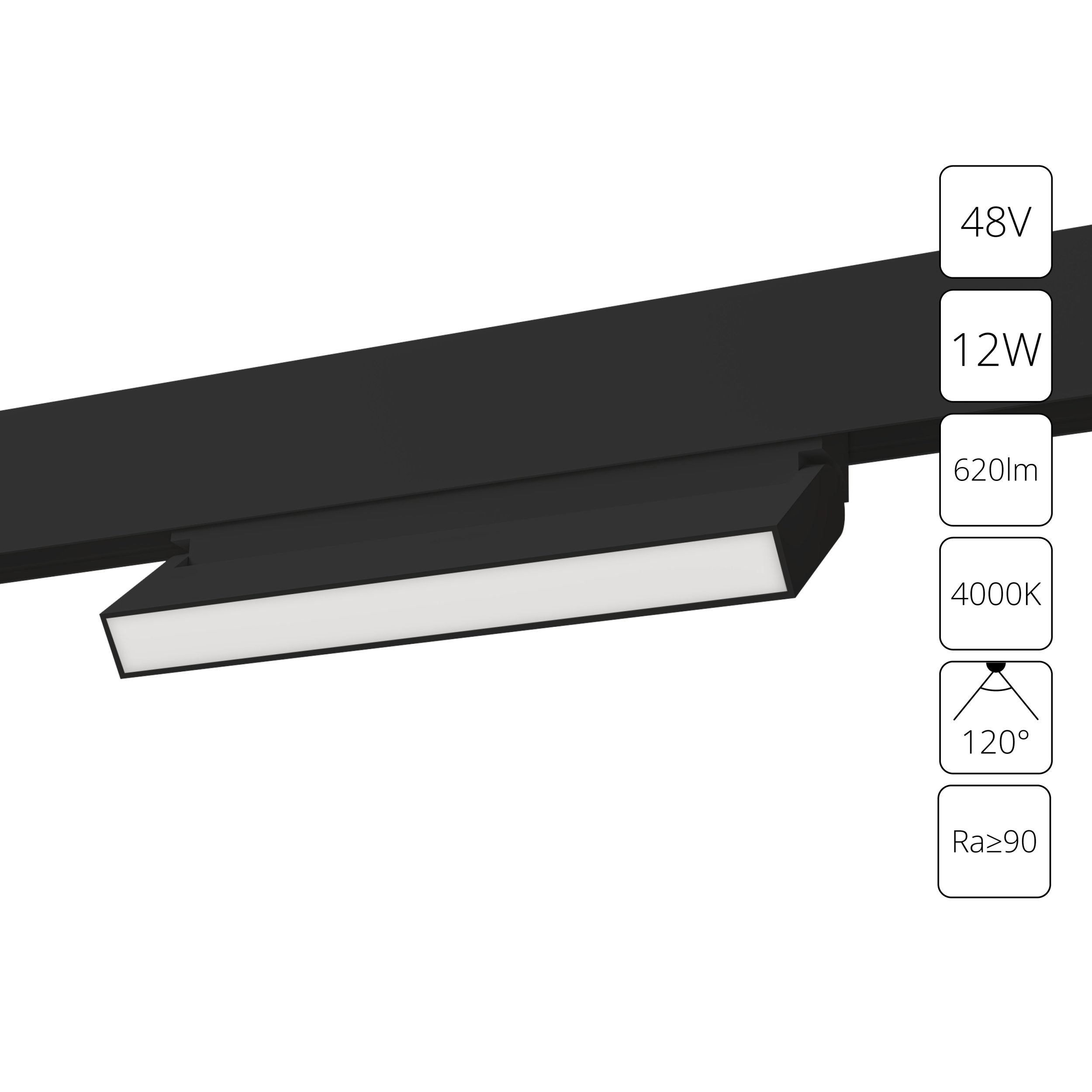 Магнитный трековый светильник Arte Lamp LINEA A4669PL-1BK