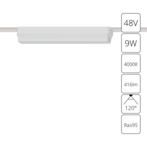 Магнитный трековый светильник Arte Lamp RAPID A6153PL-1WH